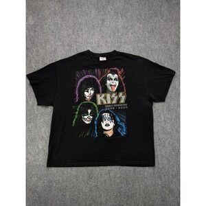 KISS World Domination Tour 2003 2004‎ Concert T Shirt Mens 2XL Vtg Y2K Rock